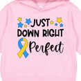thumbnail image 3 of Inktastic Just Down Right Perfect Down Syndrome Awareness Ribbon Toddler Hoodie, 3 of 4