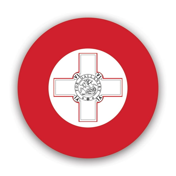 Air Wing of the Armed Forces of Malta Roundel Sticker Decal - Self Adhesive Vinyl - Weatherproof - Made in USA - maltese