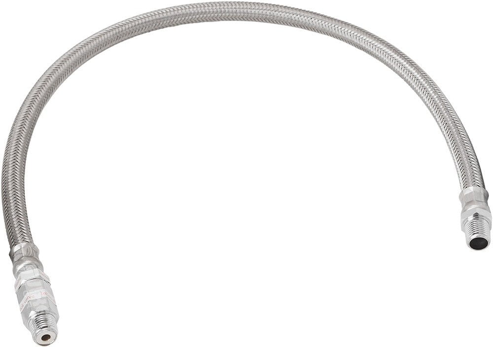 Stainless Steel Air Compressor Braided Leader Hose 1/4" NPT Male to 1/4