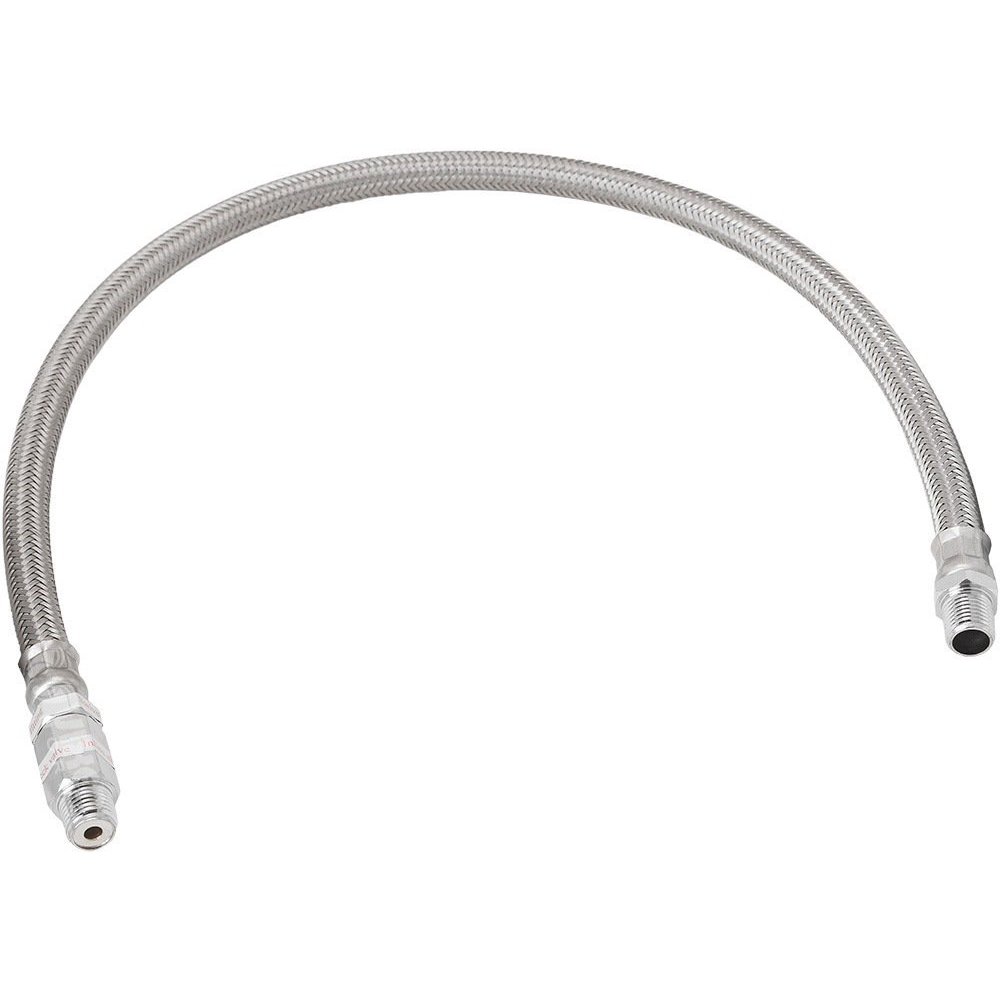 Stainless Steel Air Compressor Braided Leader Hose 1/4" NPT Male to 1/4