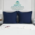 thumbnail image 2 of Juego de fundas de almohada Euro 26 x 26, azul marino, 600 hilos, 100% algodón, x2, 2 of 7