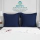 thumbnail image 2 of Juego de fundas de almohada Euro 26 x 26, azul marino, 600 hilos, 100% algodón, x2, 2 of 7