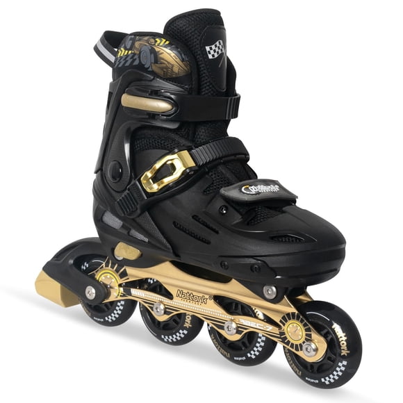 Patines en línea Nattork, geniales decoraciones de coches de carreras para niños, dorados