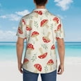 thumbnail image 6 of Easygdp Cartoon Flat Mushrooms Men's Hawaiian Shirts Print Lapel Short Sleeve for Beach, vacation, party, casual occasions - Large, 6 of 9