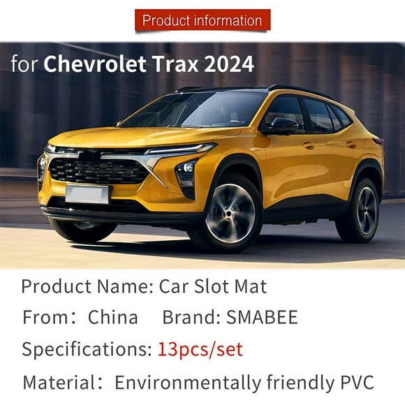 Keep Your Car Interior Scratch Free With Car Gate Slot Mat For Chevrolet For Trax 2024 Black+White Front Placement Mingyiq