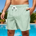 thumbnail image 2 of RMGVDSD Mens Striped Casual Shorts Drawstring Waist Beach Shorts With Pockets Mens Swim Trunks Swimming Shorts Summer Bathing Suit Gym Active Shorts, 2 of 4