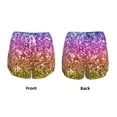 thumbnail image 5 of Picia Glitter Rainbow Pattern Women's 2 in 1 Athletic Running Shorts High Waisted Workout Casual Gym Sweat Shorts with Comfy Liner Zipper Pockets-XX-Large, 5 of 9