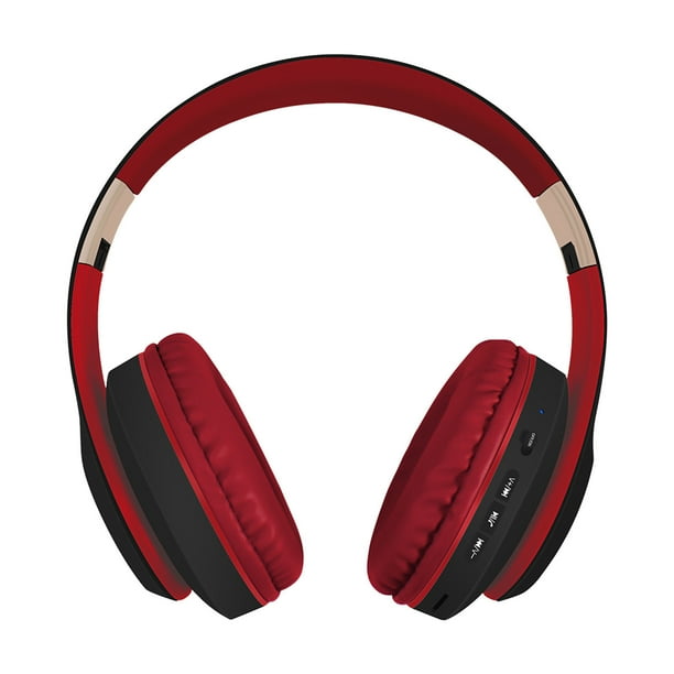 Auriculares Inalámbricos Bluetooth, Auriculares Telescópicos Grandes de Metal con Micrófono, Controlador de 40Mm 15H de Tiempo de Juego, Auriculares Inalámbricos Bluetooth