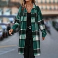 thumbnail image 4 of SYMOID Womens Green Plaid Shacket - Oversized Long Sleeve, Lightweight for Spring Fall, Relaxed Fit, S-XXL,Size L, 4 of 6