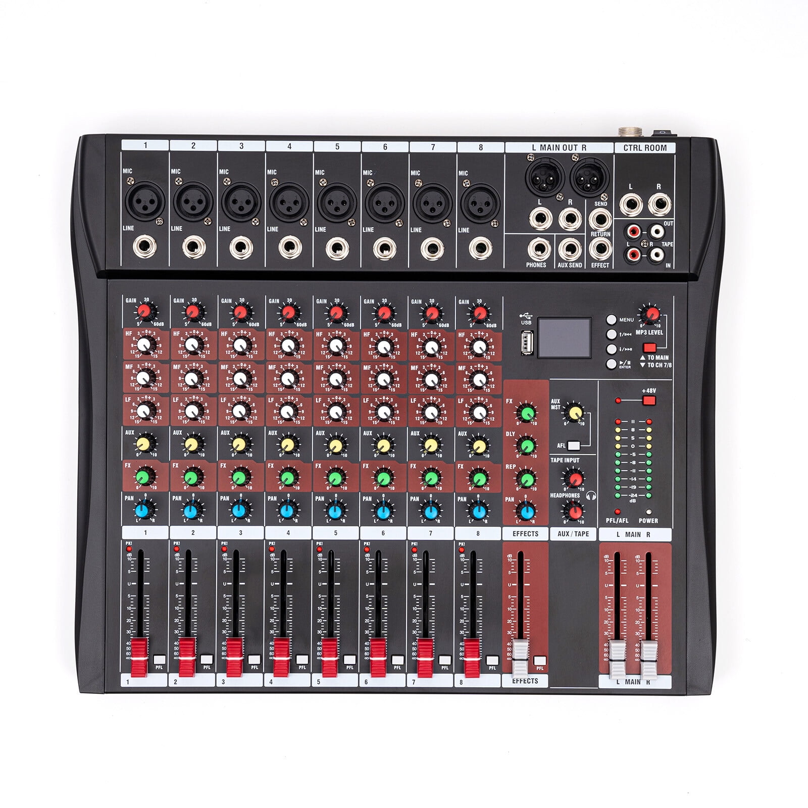 8 Channel USB Mixing Console Bluetooth Live Studio Audio DJ Sound Mixer Board