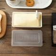 thumbnail image 6 of Wovilon Butter Case Butter Dish Butter Box Keeper with Bamboo Lid,Butter Keeper Container Sealing with Lid Rectangle Food Storage Home, 6 of 9