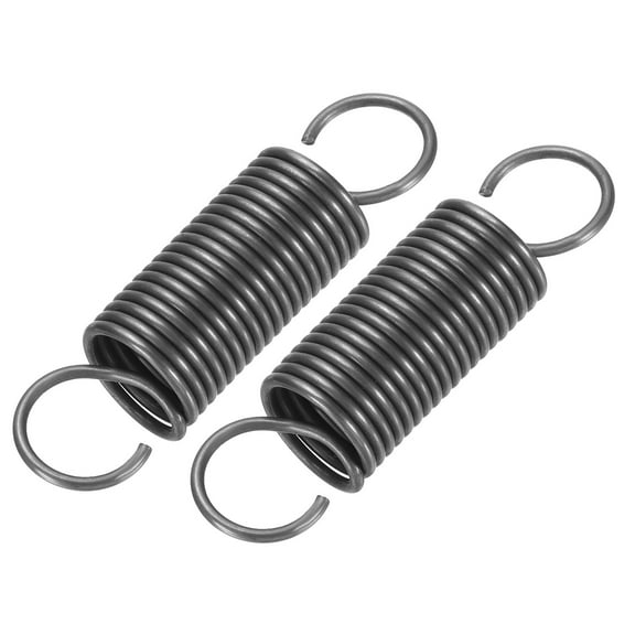 Uxcell Extension Spring, Wire Diameter Free Length Spring Steel Dual Hook Tension Springs for Lawn Tractor Home Repairs DIY 2*20*80mm