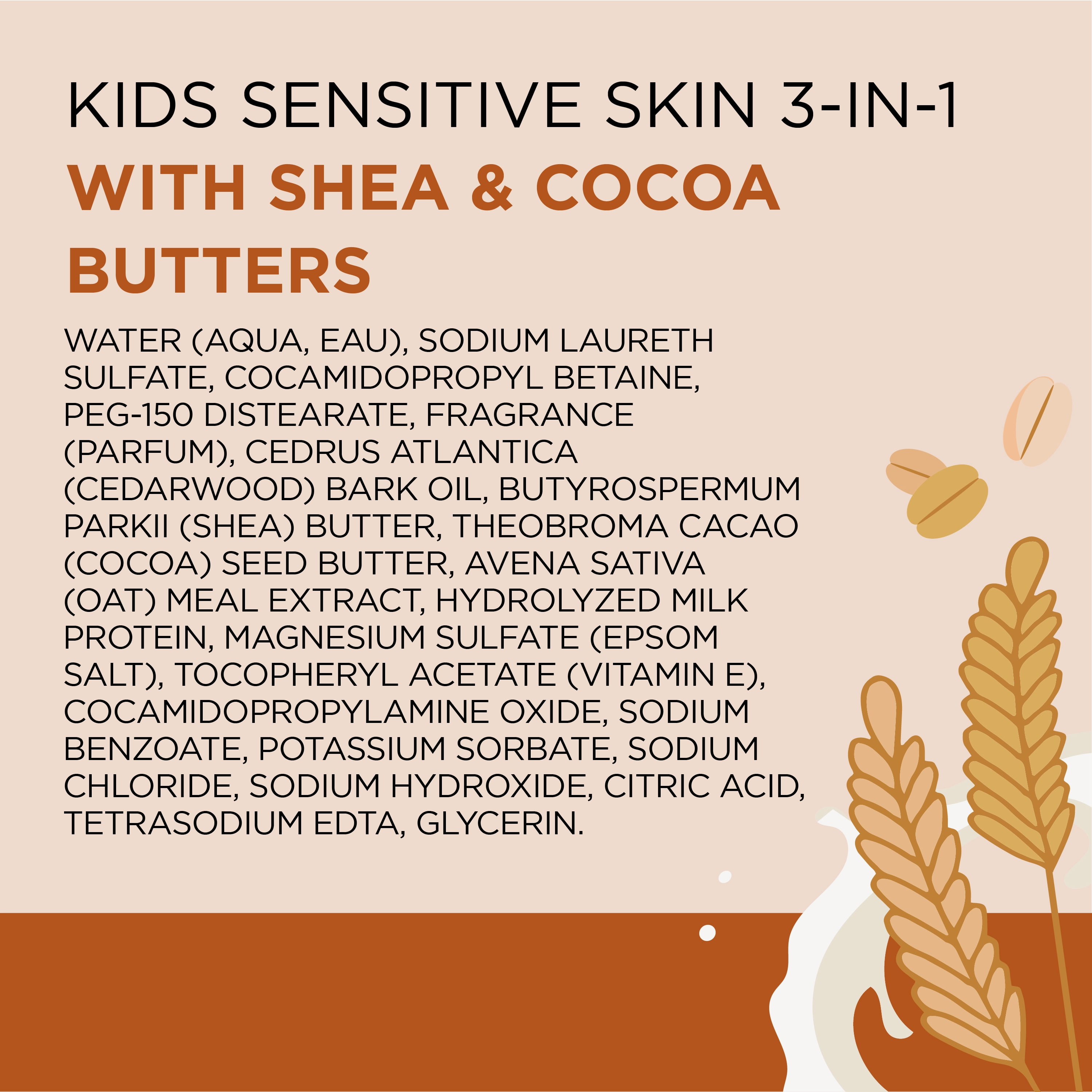 Dr Teal's Kids Sensitive Skin 3-in-1 Bubble Bath, Body Wash & Shampoo with Oat & Milk, 20 fl oz
