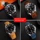 thumbnail image 5 of Correa de reloj de cuero Crazy Horse esmerilado de 20 mm y 22 mm para Casio Swordfish MDV-106/107 EFR-303L/304 MDV106, color marrón y caqui, 5 of 5
