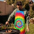 thumbnail image 4 of Rainbow Tie Dye Spiral Apron-Garden Aprons for Women with Pockets-Cotton Linen Waterproof Kitchen Cooking Gardening Aprons Adjustable for Kitchen,Cooking,BBQ and Salon 33x27 Inch, 4 of 7