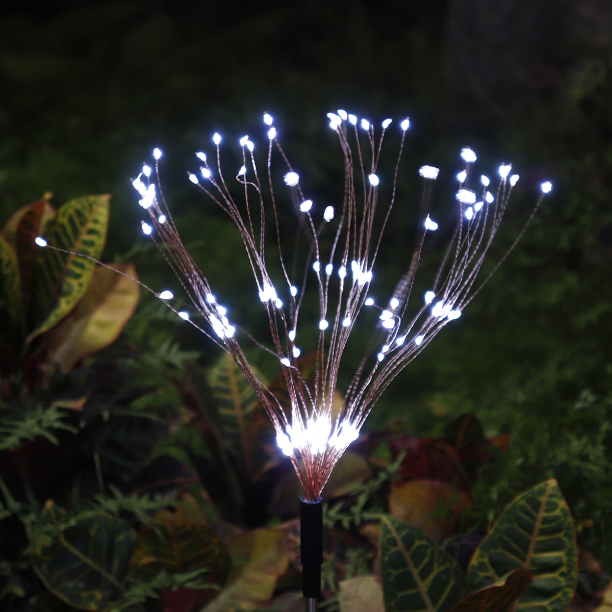 4/2/1pcs LED Solar Firework Lights Starburst Fairy Outdoor Garden Path Lawn Lamp 