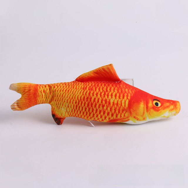 Jouet Chat Drôle Poisson en Peluche simulation Fournitures Chat Menthe