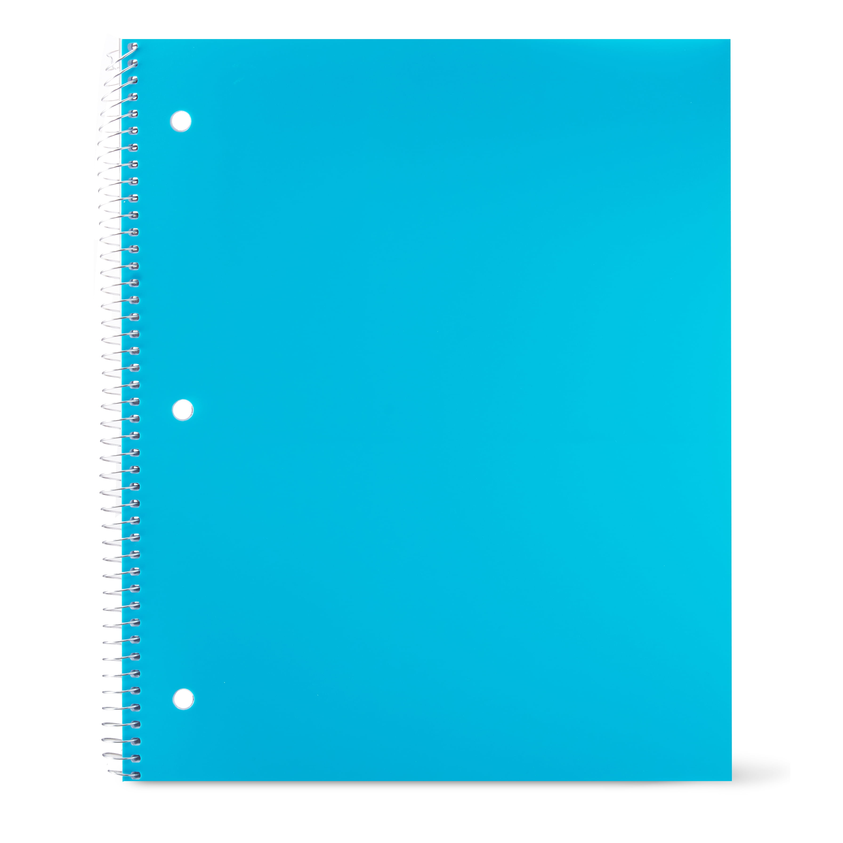 Pen + Gear Poly 1-Subject Notebook, Wide Ruled, 9' x 11', 100 Sheets, Blue