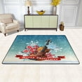 thumbnail image 2 of Dreamtimes Merry Christmas Non-Slip Area Rug 36"x24", Snowflake Guitar Floor Carpet Comfort Floor Mats Decor for Indoor Front Porch,Living Room, Bedroom,Kitchen, 2 of 5