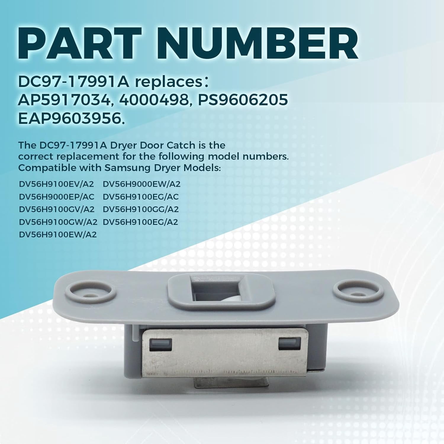 JJEAN-DC97-17991A Dryer Door Catch for Samsung Dryer Door Lever Holder Catch Assembly Replacement