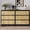 Black, variant on May in Color Wide Nightstand with 3 Drawers, Black Nightstand for Bedroom, Large End Table Bedside Table for Home and Office, Black and Wood