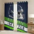 thumbnail image 2 of Erosebridal American Football Helmet Curtains Pack of 2 (38x54),Seattle City Black Out Curtains,Sports Theme Curtains for Living Room,Luxury Living Room Decor, 2 of 7