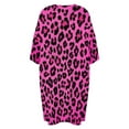 thumbnail image 5 of Leopard Neon Pink Sleepshirts For Sleeping Travels Loose Sleepdress Pajama Dress Soft Nightdress Sleepwear, 5 of 7