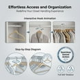 thumbnail image 5 of 50 Pack Heavy Duty Wood-Like Plastic Hangers | Slim, Non Slip Design with 360° Rotatable Anti Rust Hook | Thin Hangers for Clothes | Heavy Duty, Space Saving for Closet, Adult Clothes, Coat, Suit, 5 of 8