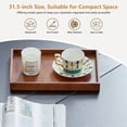 thumbnail image 5 of PHOYAL 4 in 1 Fluted Round Coffee Table with Flip Top and Lift Top, Round Coffee Table with Hidden Compartments Storage for Living Room, Black, 5 of 8