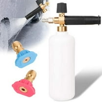 Bottle Snow Foam Lance Foam Cannon 1 L with 1/4’’ Quick Connector and 2 Pressure Washer Spray Nozzle Tips (1)