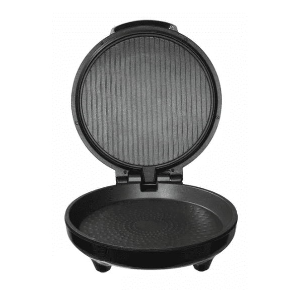 12 Inch Electric Pizza Oven 1200W Pizza Maker with Non Stick Coating 180° Open Dual Side Baking Heats Up to 410°F Multi Function for Pizzas Barbecue