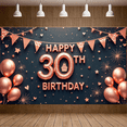 thumbnail image 5 of Metallic Balloons Banner Glitter Design 30th Birthday Party Decorative Banner for Anniversary Celebration Event, 5 of 9