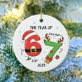 thumbnail image 6 of Must-Have Christmas "Six And Sevens" Themed Hanging Ornaments - Assorted Design Decorative Pendants, Shatterproof Acrylic/Resin for Christmas Tree, Wreath & Home Holiday Displays, 3.15in, C, 6 of 6