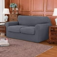Subrtex Textured Grid Stretch Sofa Cover Couch Slipcover with Separate