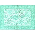 thumbnail image 1 of Ahgly Company Indoor Rectangle Persian Turquoise Blue Traditional Area Rugs, 7' x 10', 1 of 4