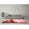 thumbnail image 3 of Ahgly Company Machine Washable Indoor Round Abstract Red Modern Area Rugs, 6' Round, 3 of 4