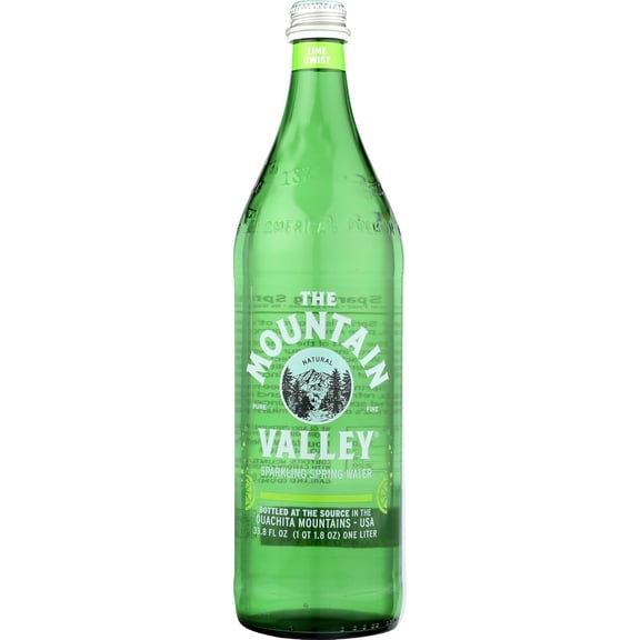 Mountain Valley Sparkling Spring Water, Lime Twist, 33.8 fl oz (Pack of 12)