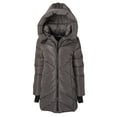 thumbnail image 2 of Sportoli Women's Winter Coat Down Alternative Hooded Long Vestee Puffer Jacket - Titanium (Large), 2 of 7