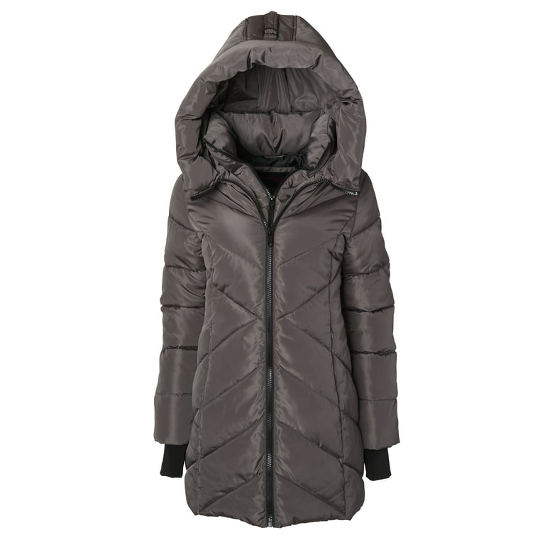 Sportoli Women s Winter Coat Down Alternative Hooded Long Vestee