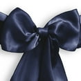 thumbnail image 3 of Lann's Linens - 50 Elegant Satin Wedding/Party Chair Cover Sashes/Bows - Ribbon Tie Back Sash - Navy Blue, 3 of 4
