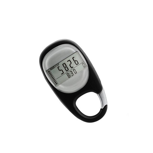 Soidarity Podómetro de mosquetón Podómetro 3D Negro con CR3032 260mAh Podómetro de inducción 3D Conteo de pasos Fitness Distancia a pie Escalada Soidarity OD007053-00