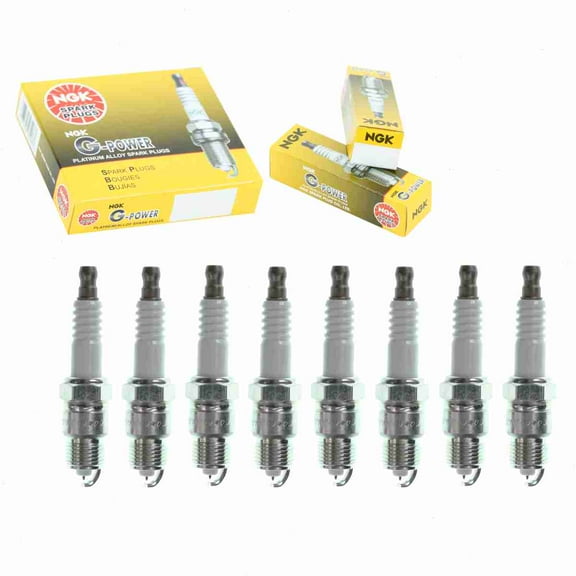 8 pc NGK G-Power Spark Plugs compatible with Ford F-250 5.0L 5.8L 6.6L 7.5L V8 1973-1996