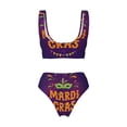 thumbnail image 5 of Daiia Mardi Gras2 Women's Bikini Set Two Piece Swimsuit High Waisted Bikini Adjustable Straps Bikini Perfect for Beach, Pool, and Summer Vacation-, 5 of 9