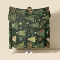 thumbnail image 5 of YELEE Thorw Blanket Unique Gifts for Christmas Green Xmas Tree Soft Cozy Blanket Meaningful Present for Christmas Family Party 50"x60", 5 of 7