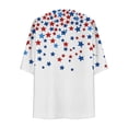 thumbnail image 6 of Otvok Women's Chiffon Cardigans Independence Day Sunscreen Fashionable Casual Printed 3/4 Sleeve Tops, 6 of 7