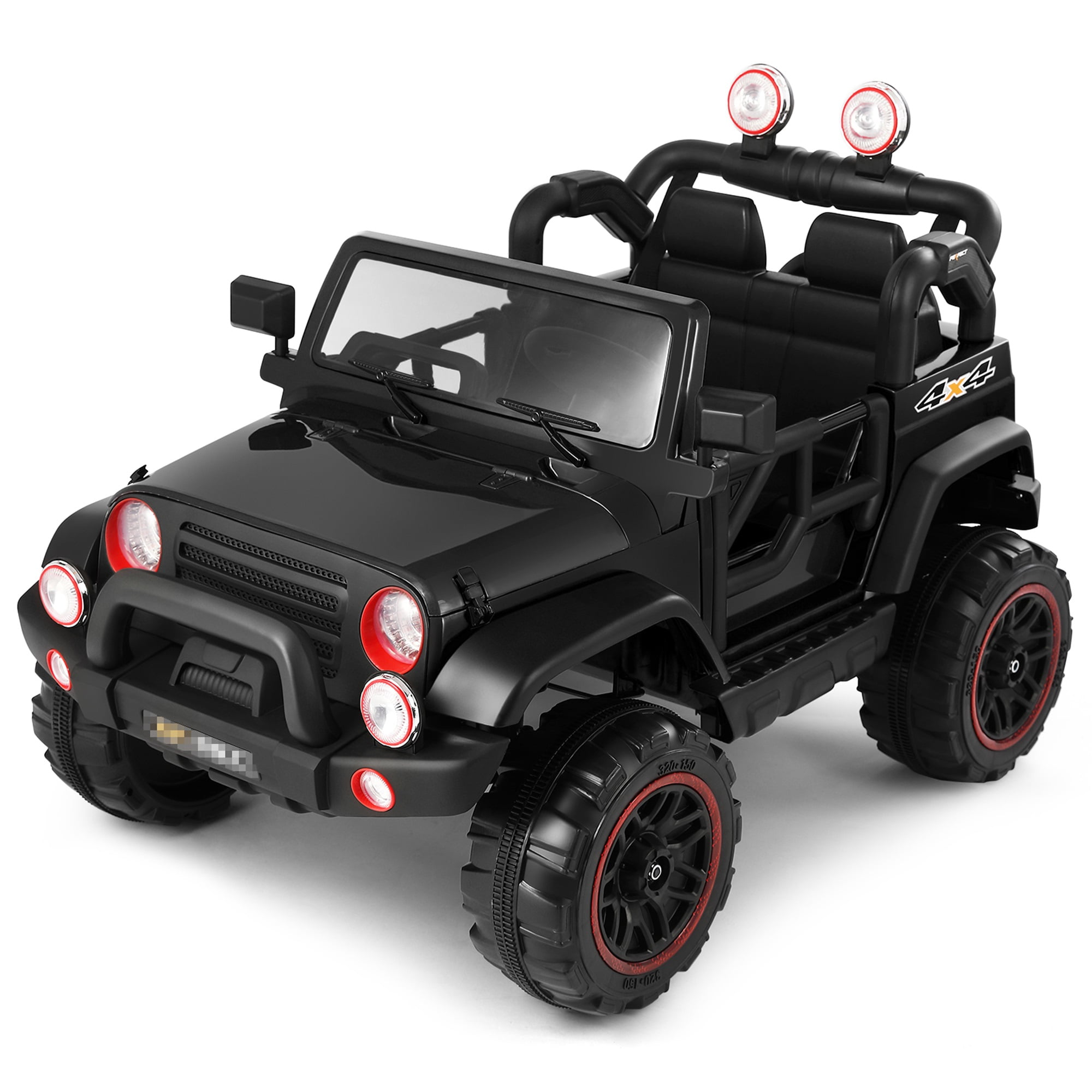 CIPACHO 12V Battery Powered Kids Ride On Car, Truck Toys for Kids with MP3 LED Light Remote Control and Cover, Black CIPACHO 12V Battery Powered Kids Ride On Car, Truck Toys for Kids with MP3 LED Light Remote Control and Cover, Black