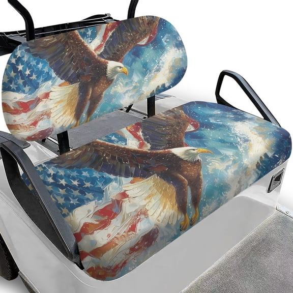 Pzuqiu Golf Cart Seat Covers, Compatible with Outdoor, Backrest Bottom Seat Cover Suitable for Ezgo Seats Elastic, Eagle