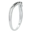thumbnail image 3 of Dazzlingrock Collection 0.15 CT Round Black Diamond Wedding Band for Her 14K White Gold, Size 4, 3 of 6