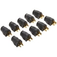 thumbnail image 1 of Enchufe de conexión a tierra Leviton de 2 polos y 3 hilos, paquete de 10 unidades, 3W101-E, negro, 1 of 1