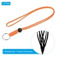 thumbnail image 3 of Uxcell 18" Paracord Lanyard Necklace Keyring Badge Holder Strap, Orange 2 Pack, 3 of 5